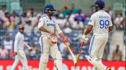 चेन्नई टेस्ट: अश्विन का शतक, जडेजा के साथ 195 रन की साझेदारी, हसन महमूद को 4 विकेट
