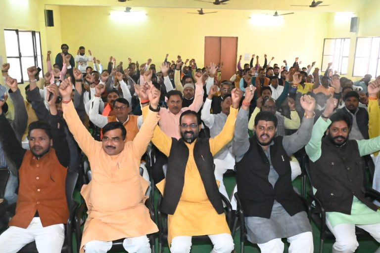 बाराबंकी में राज्यसभा सांसद दिनेश शर्मा ने विपक्ष पर जमकर बोला हमला