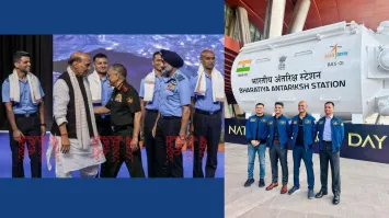 रक्षा मंत्री राजनाथ सिंह ने शुभांशु शुक्ला और अन्य गगन यात्रियों को किया सम्मानित