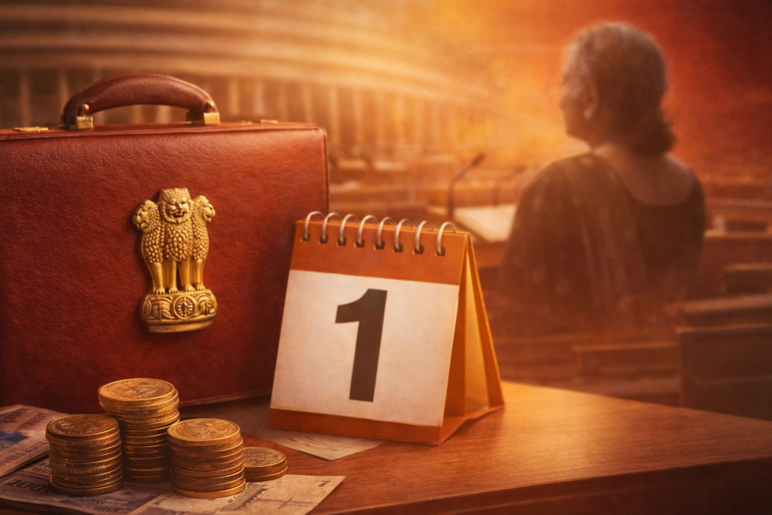 वित्त मंत्री बजट भाषण देती हुई