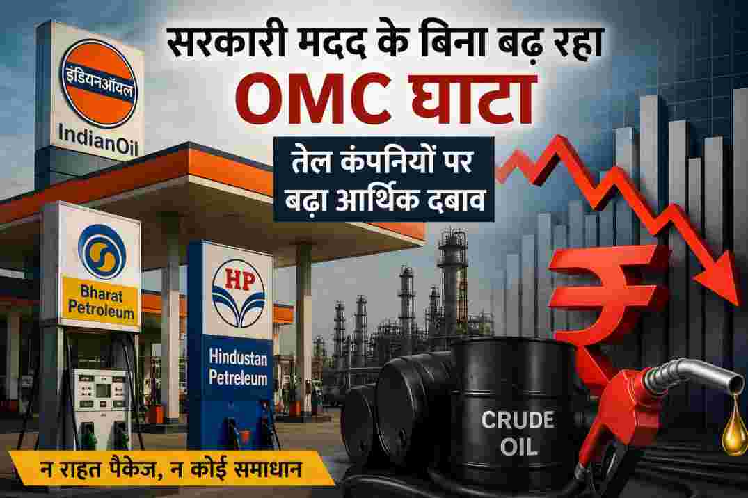OMC घाटा से परेशान भारतीय तेल कंपनियां