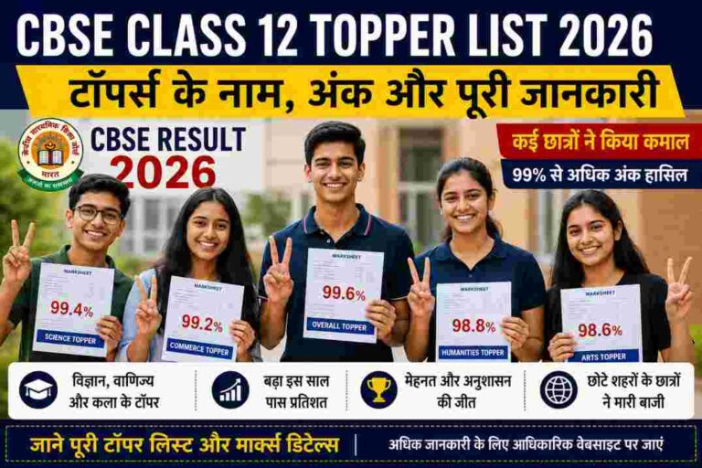 CBSE Class 12 Topper List 2026: टॉपर्स के नाम और नंबरों ने छात्रों को किया प्रेरित