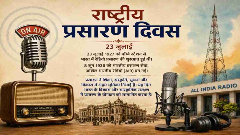 राष्ट्रीय प्रसारण दिवस: भारत में रेडियो प्रसारण की ऐतिहासिक शुरुआत और AIR का प्रेरक सफर