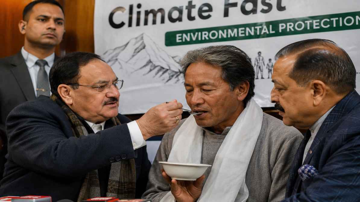 सोनम वांगचुक अनशन समाप्त